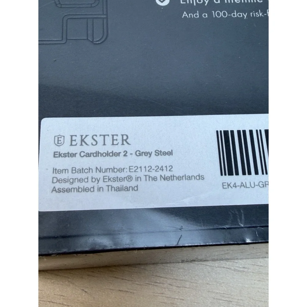 EKSTER EK4-ALU-GRY CARDHOLDER 2-GREY STEEL RFID BLOCKING Sealed